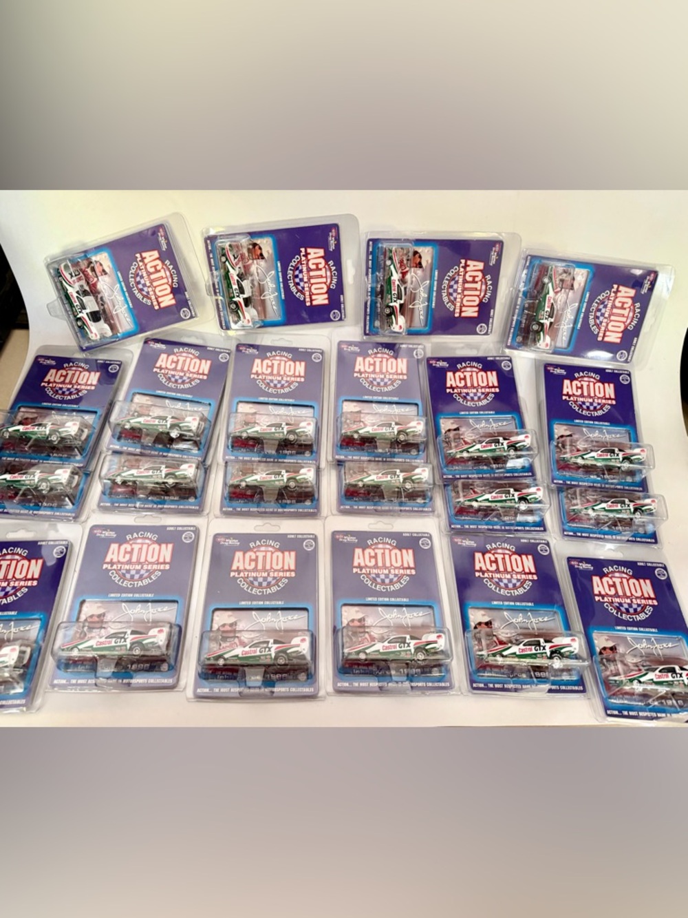 LOT OF 22 NEW JOHN FORCE 1/64 1996 Castrol GTX Pontiac Firebird FUNNY Car Action